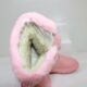Розовые ботинки для девочек с бантиком