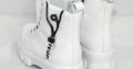 Белые весенние ботинки на молнии и шнурках Код: 112197 (529-535)