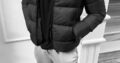 Мужская куртка ТНФ зима, водоотталкивающая плащевка, эко пух, лого рефлектив, серая, черная