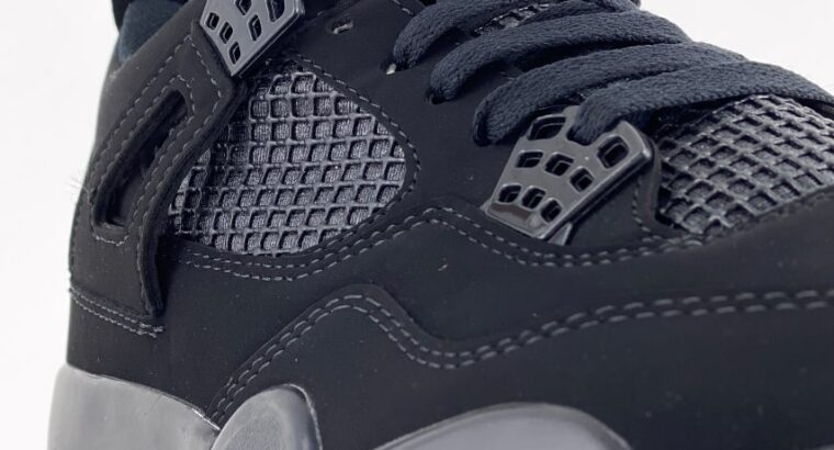 кроссовки унисекс Nike Air Jordan 4 retro black cat. размеры женские и мужские