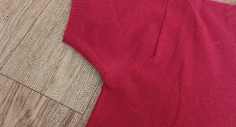 Lady Astor Шерстяной ягненка теплый свитер женский короткий рукав красный