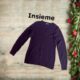 Insieme Кашемировый 100% Женский теплый свитер с V вырез фиолетовый/сливовый 40