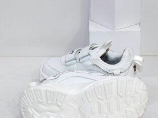 Белые детские кроссовки на двух липучках Код: 111609 (H5730-2)