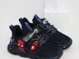 Весенние текстильные кроссовки с человеком пауком Код: 112228 (NB12-BLACK)