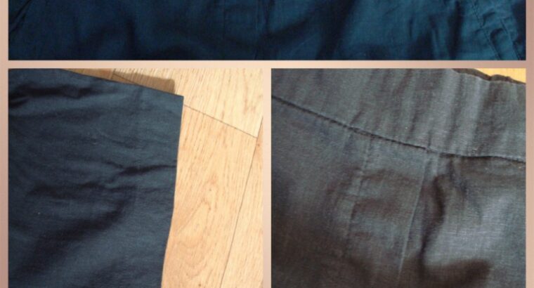 New look Батал красивые лен + вискоза летние женский брюки черные 18