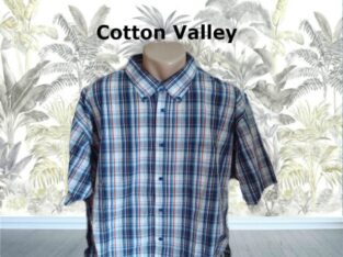Cotton Valley ПОГ 76 Стильная летняя мужская рубашка кроткий рукав 3XL