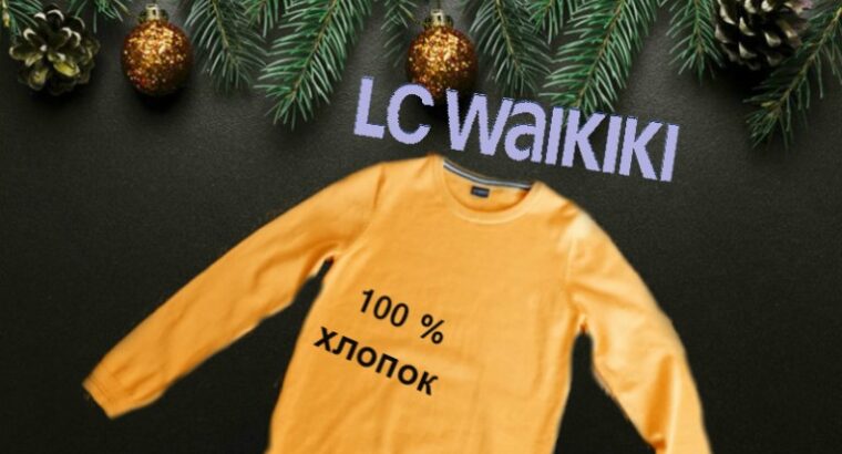 LC Waikiki Стильный подростковый хлопковый свитер желтый мальчик/унисекс 10-11