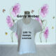 gerry weber красивая стильная блузка хлопок памук белая по низу волан