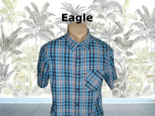 eagle стильная мужская рубашка в клетку короткий рукав м из больших