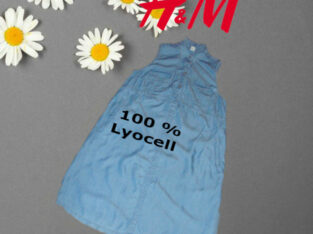 h&m mama 100 % из лиоцела стильный летний джинсовый легкий сарафан для беременных