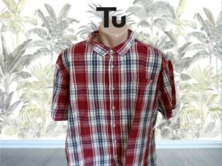 TU Красивая стильная летняя мужская рубашка короткий рукав 3 XL
