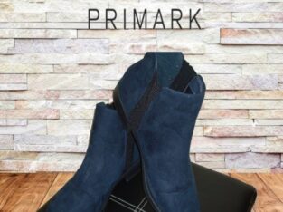 primark ботинки челси женские с резинками по бокам т-синий 40