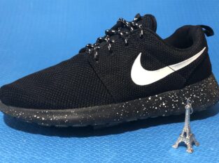 Кроссовки Nike Roshe Run оригинал чёрные космо