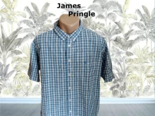 James Pringle Красивая стильная мужская рубашка короткий рукав XL