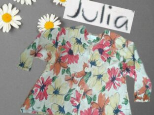 Julia Красивый льняной Жакет накидка женская в бохо стиле в цветочный принт