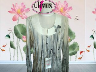 ulimex нарядная новая блузка женская длинный рукав гофре польша