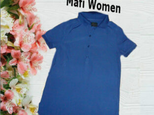 Mafi Women красивая женская футболка поло синяя вискоза S