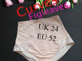 Curve Figleaves EU 52 /UK 24 Трусы женские высокие с кружевом утяжка пудра